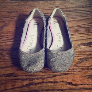 Toms Brown Tweed Ballet Flats Size 9.5